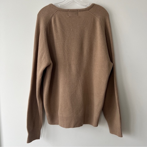 Vintage Camel Neutral Earthy Toned Lambswool Oversized Pullover Sweater Size XL - Picture 2 of 7